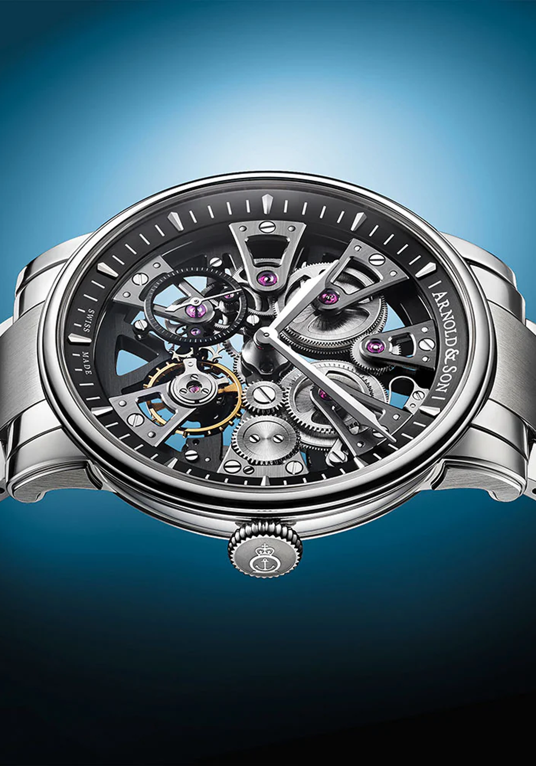 Arnold & Son Nebula 41.5 Steel Black Bracelet | 1NEAS.B04A.S134D Watch Arnold & Son Nebula 41.5 Steel Black Bracelet | 1NEAS.B04A.S134D Watch