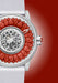 Beauregard Dahlia White Gold & Red Coral Watch | Piece Unique | Denver Watches | OsterJewelers.com