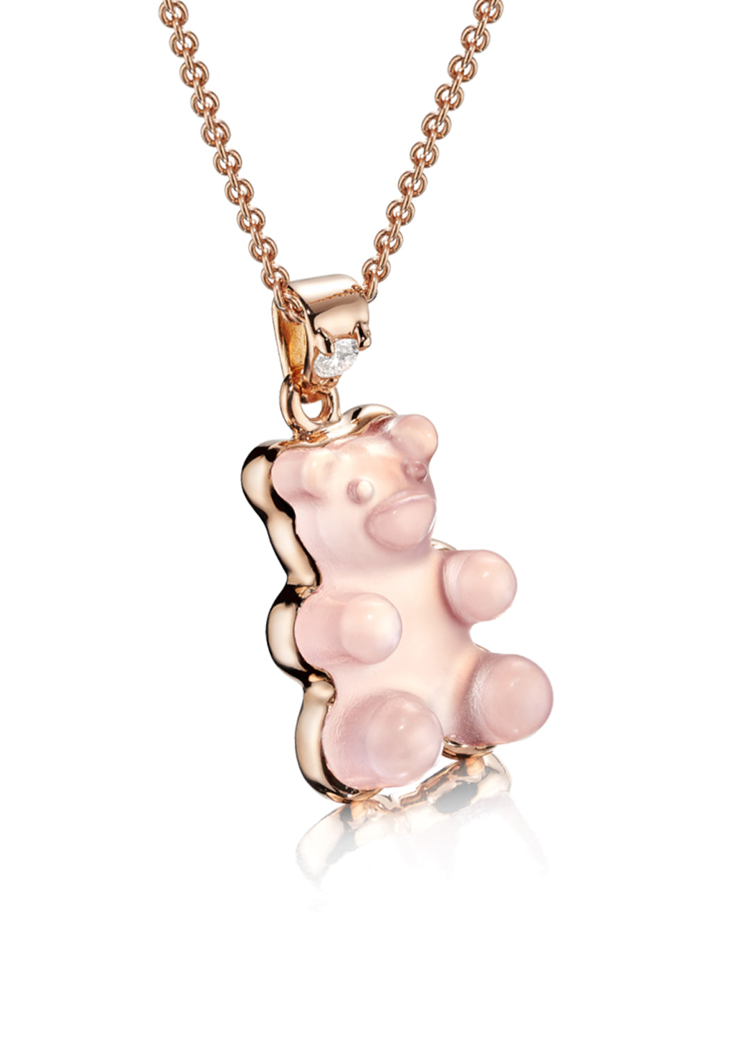 Beauregard 18KRG Classic Rose Quartz Gemmy Pendant Necklace
