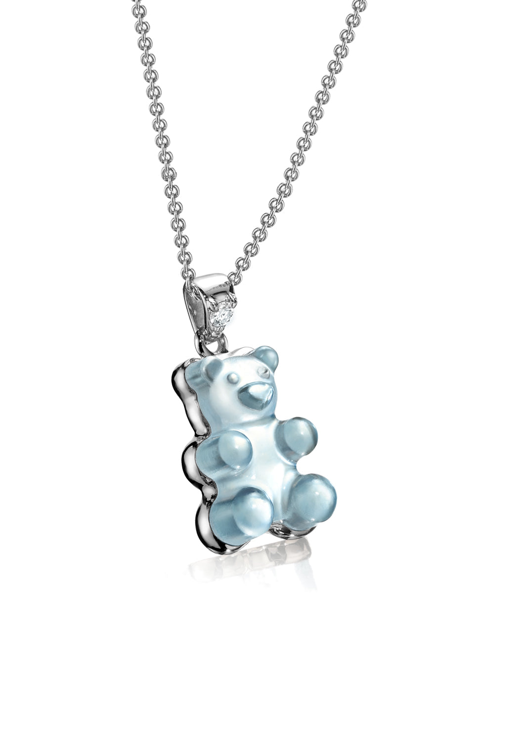 Classic Beauregard 18KWG Blue Topaz Gemmy Pendant Necklace | Denver | OsterJewelers.com