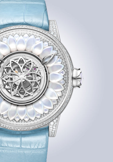 Beauregard Dahlia White Gold & Mother of Pearl Piece Unique | Denver Watches | OsterJewelers.com