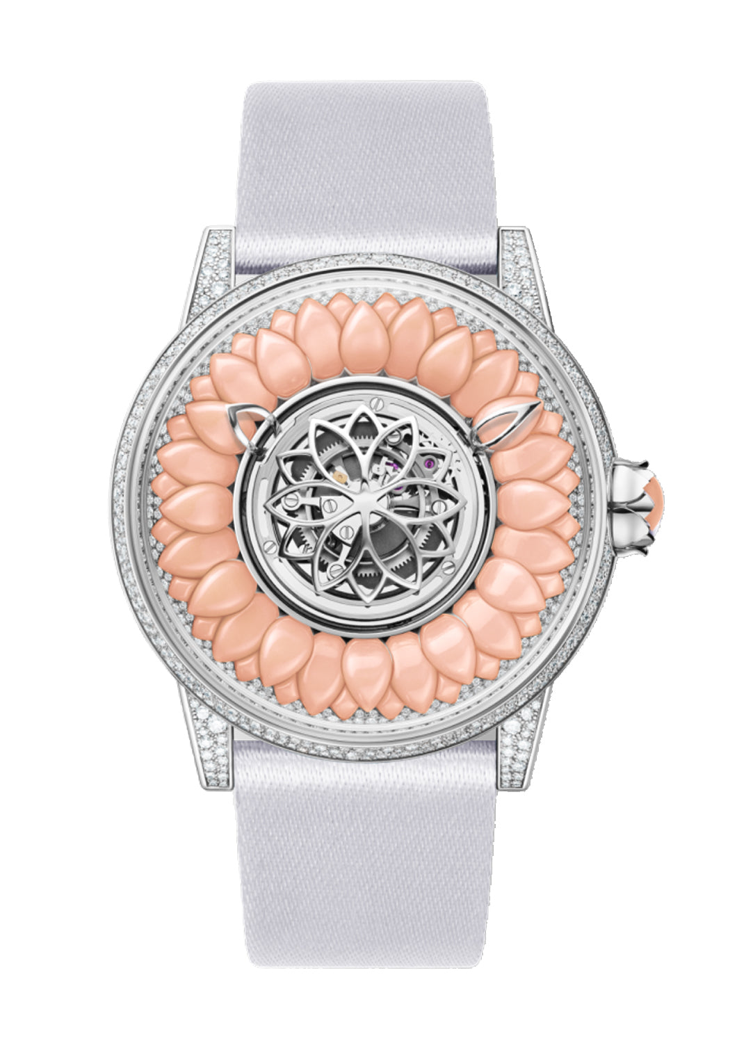 Beauregard Dahlia White Gold Pink Coral Piece Unique | Denver Watches | OsterJewelers.com