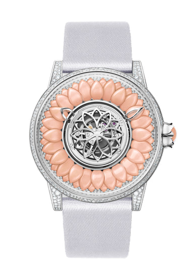 Beauregard Dahlia White Gold Pink Coral Piece Unique | Denver Watches | OsterJewelers.com