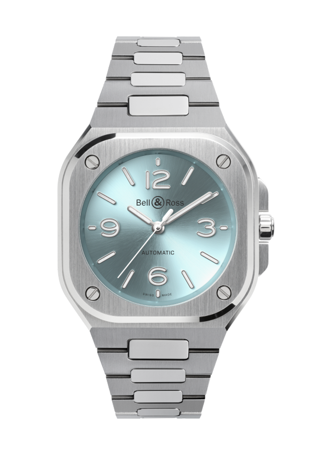 Bell & Ross 36mm Ice Blue Steel Time Piece Ref. BR05A-S-BU-ST/SST