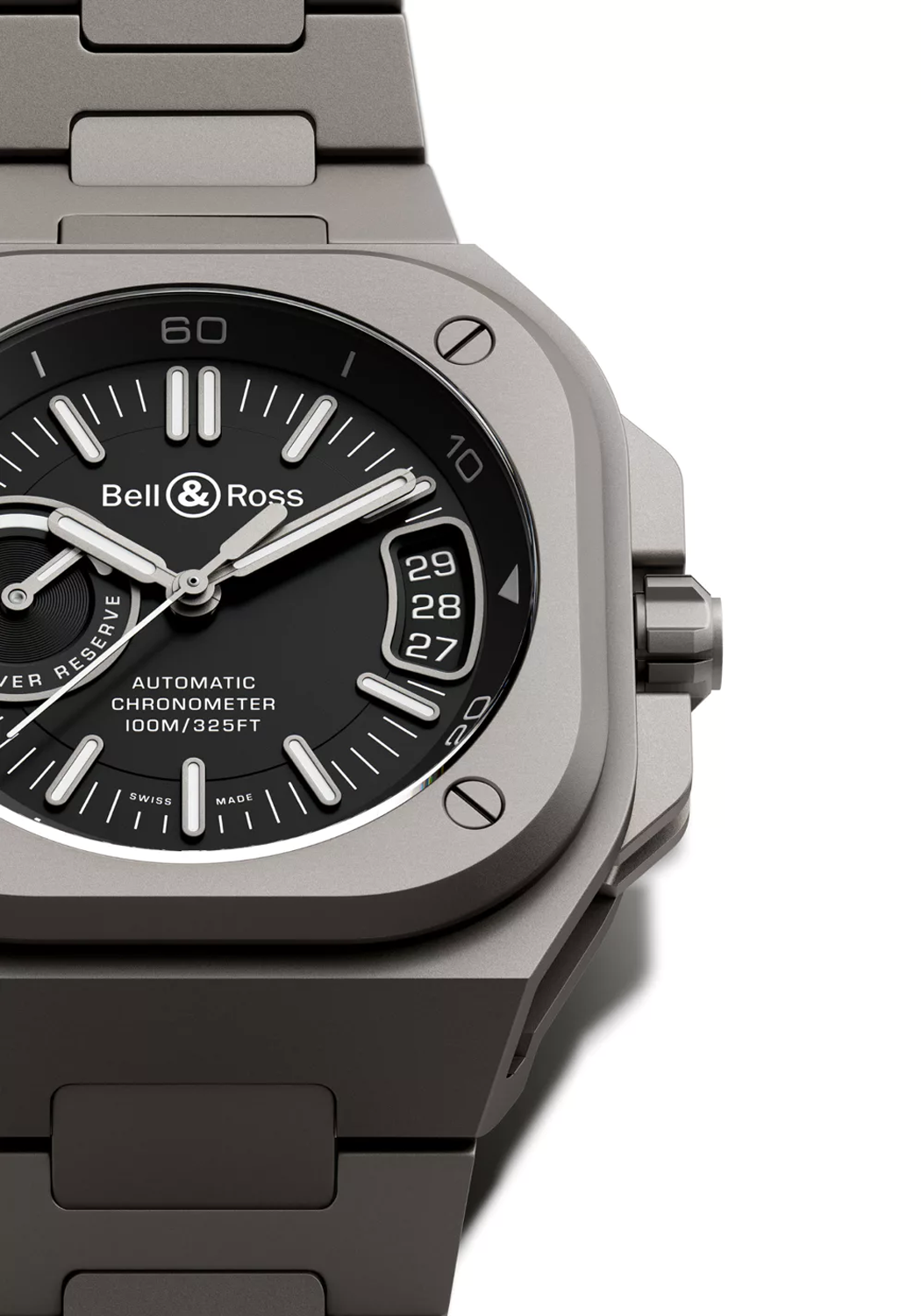 Bell & Ross BR-X5 Black Titanium Bracelet Time Piece | BRX5R-BL-TI/STI Bell & Ross BR-X5 Black Titanium Bracelet Time Piece | BRX5R-BL-TI/STI