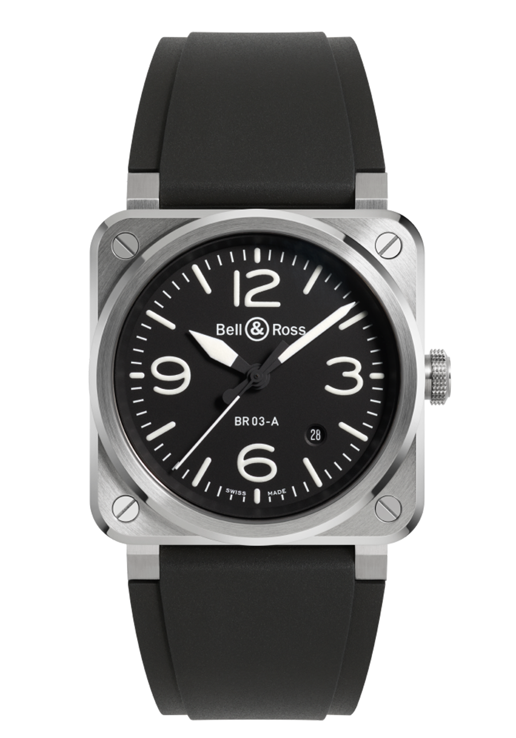 Bell & Ross New BR 03 Black Steel | Ref. BR03A-BL-ST/SRB