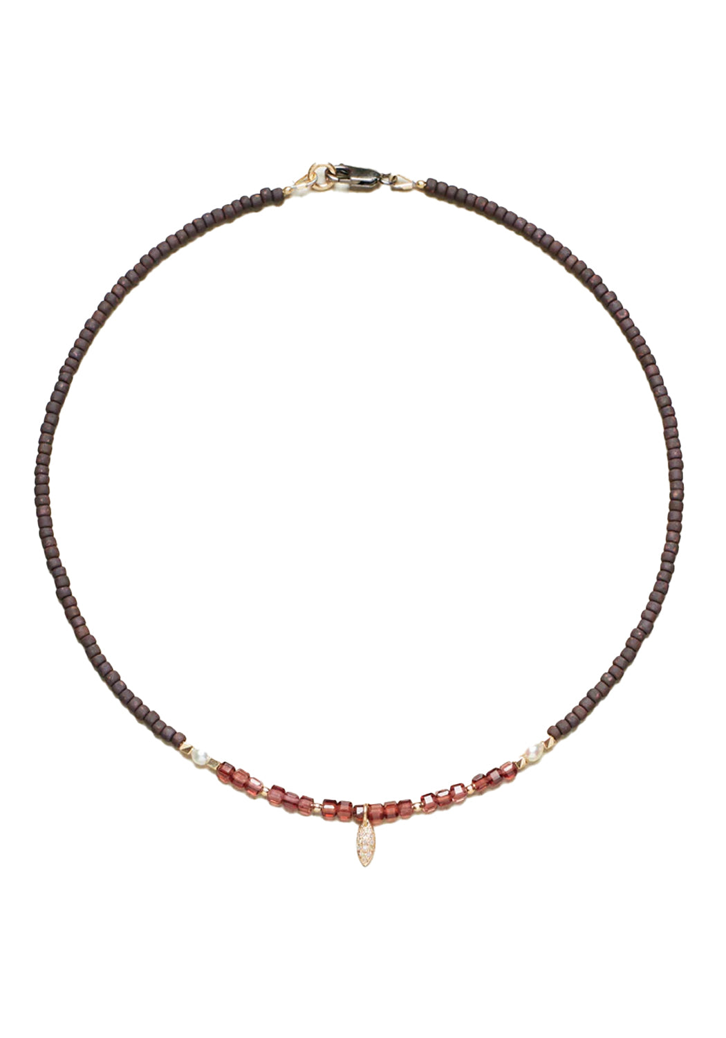 Catherine Michiels Talia Garnet & Japanese Glass Bead Necklace | Denver | OsterJewelers.com
