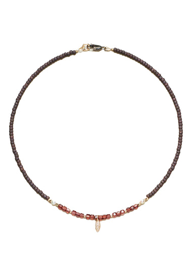 Catherine Michiels Talia Garnet & Japanese Glass Bead Necklace | Denver | OsterJewelers.com
