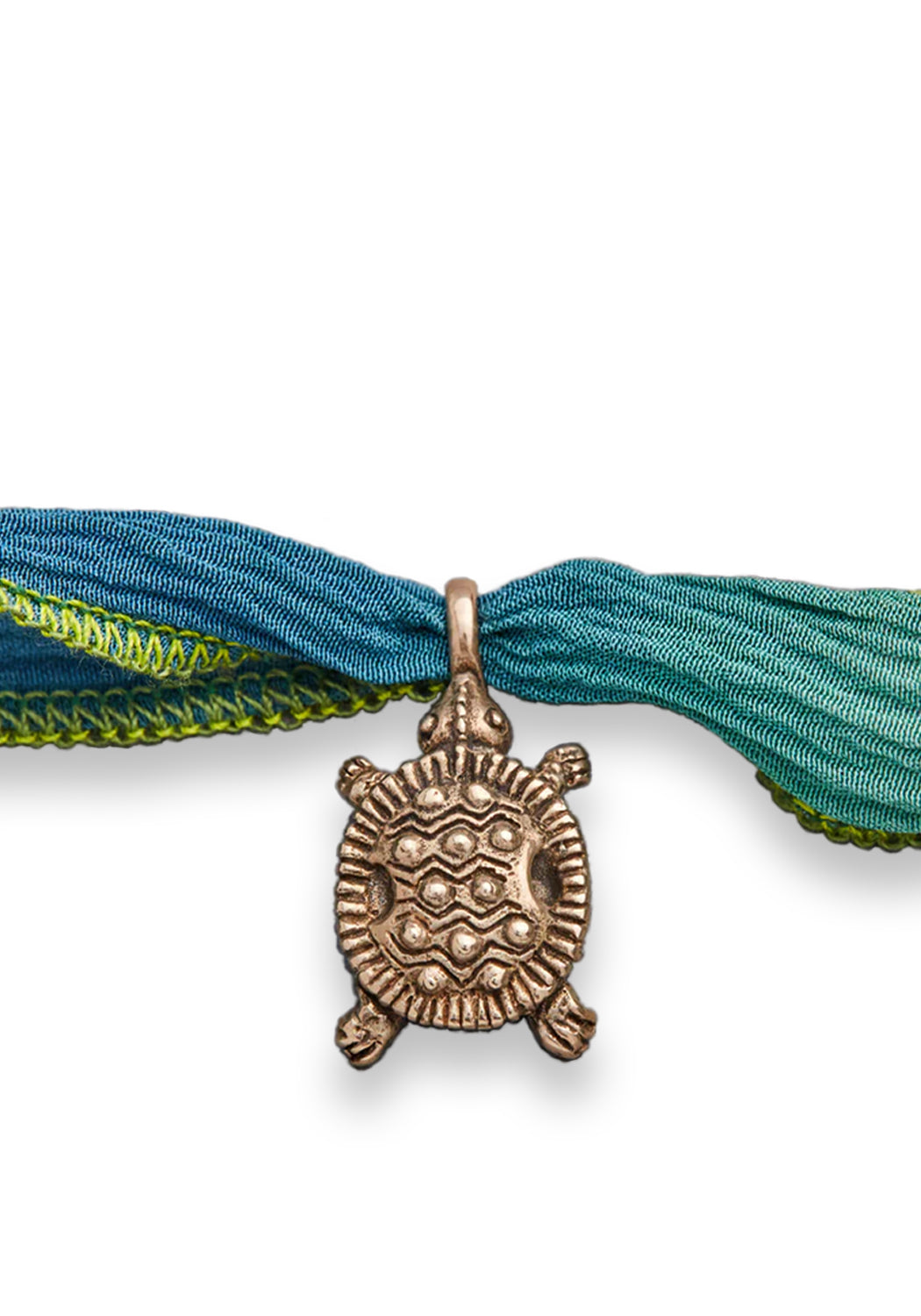 Catherine Michiels Bronze Tito Turtle Charm on Silk Wrap | Denver | OsterJewelers.com