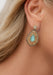 Blonde Model wearing Cynthia Ann Filigree Turquoise Teardrop Earring Jackets Shown With a (Sold Separtely) Diamond Stud from Osterjewelers.com