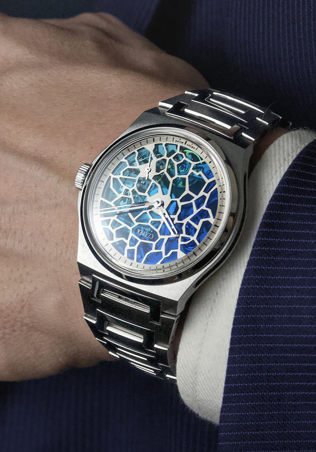 Czapek & Cie Antarctique Plique-à-jour Polar Blue | Denver Watches | OsterJewelers.com