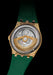 The sapphire glass caseback reveals the Calibre 9 of the Czapek Antarctique Tourbillon