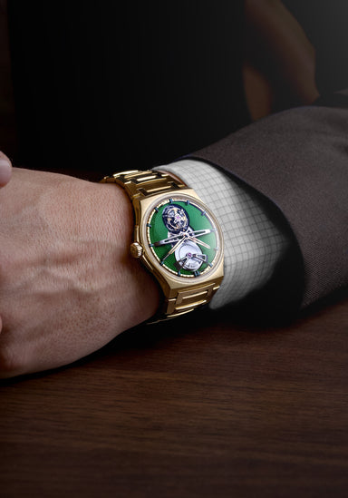 Czapek Antarctique Tourbillon Victory Green on a man's wrist |  | Denver Watches | OsterJewelers,com