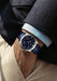 The aventurine dial of the Czapek & Cie Quai des Bergues Midnight in Geneva shines on a man's wrist