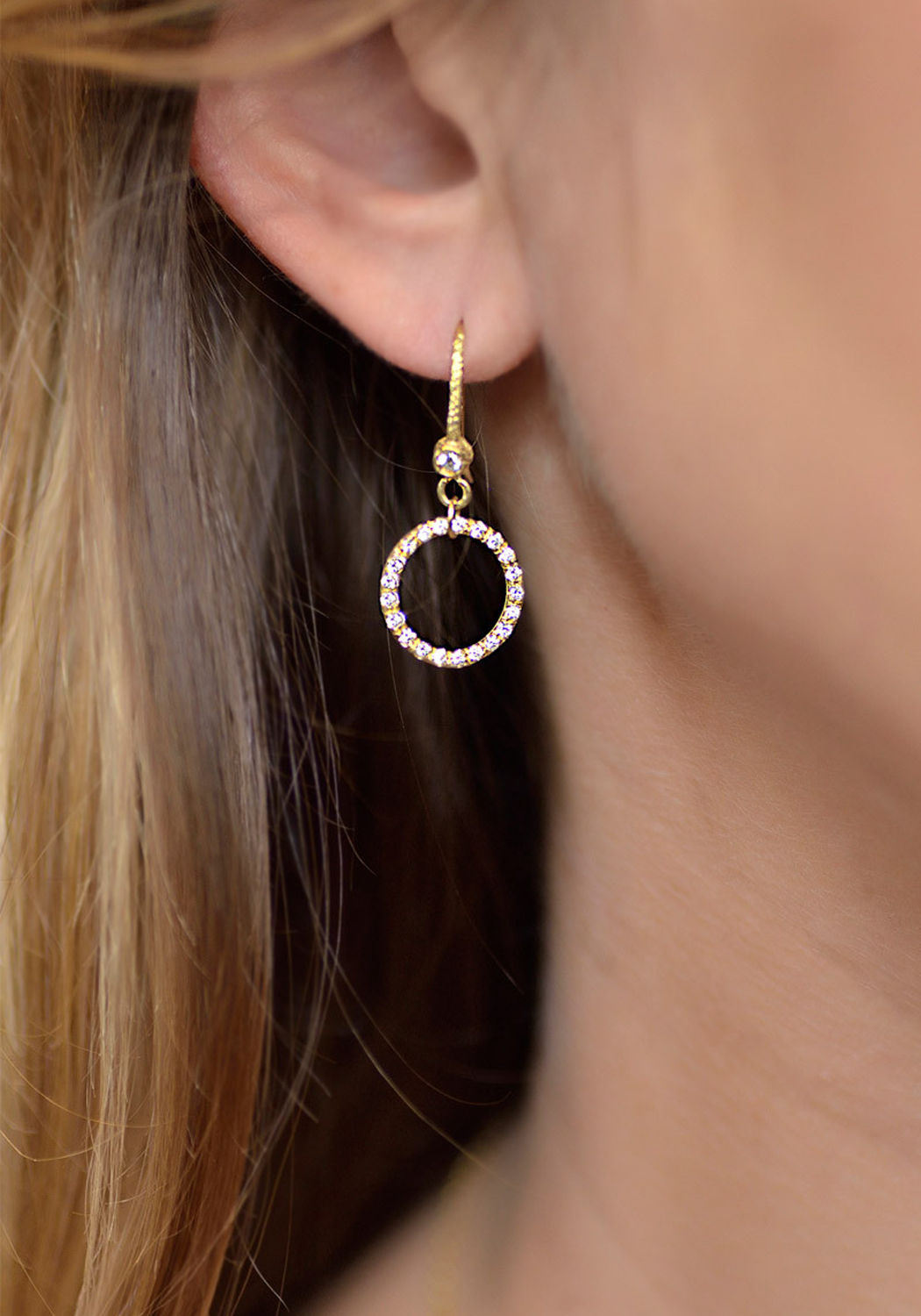 Circle dangle earrings online