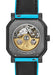 The clear caseback of the Gerald Charles Maestro GC Sport Tennis Light Turquoise shows the calibre