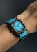 The Gerald Charles Maestro GC Sport Tennis Light Turquoise pops on a man's wrist with its bold dial