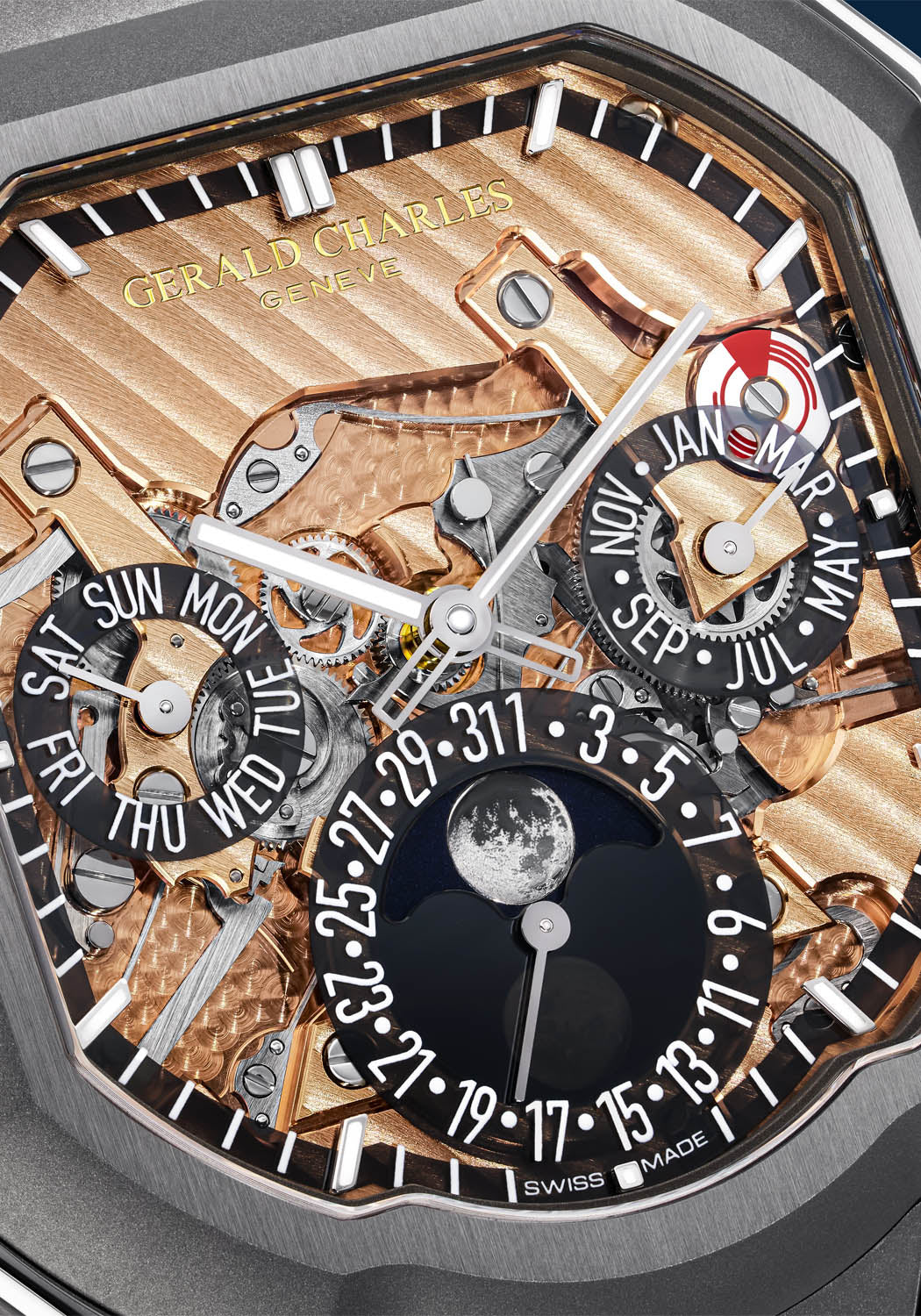 Gerald Charles Masterlink Perpetual Calendar Sapphire ML11.0-TNBR-TNSB-SP31PS-TNDP | Oster Jewelers