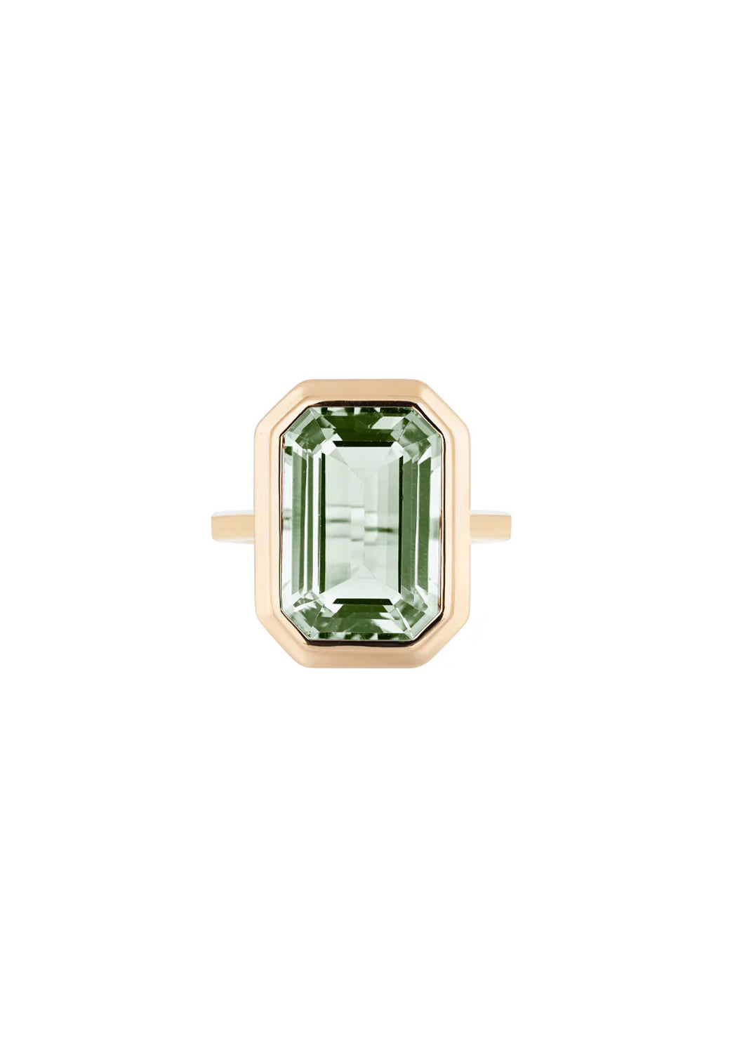 Goshwara Manhattan 18KYG Emerald Cut Prasiolite Cocktail Ring | Denver Jewelers | OsterJewelers.com
