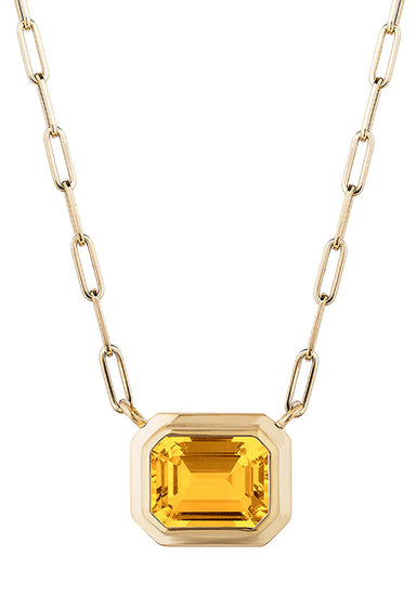 Goshwara Manhattan 18KYG East West Citrine Pendant Necklace | Denver | OsterJewelers.com