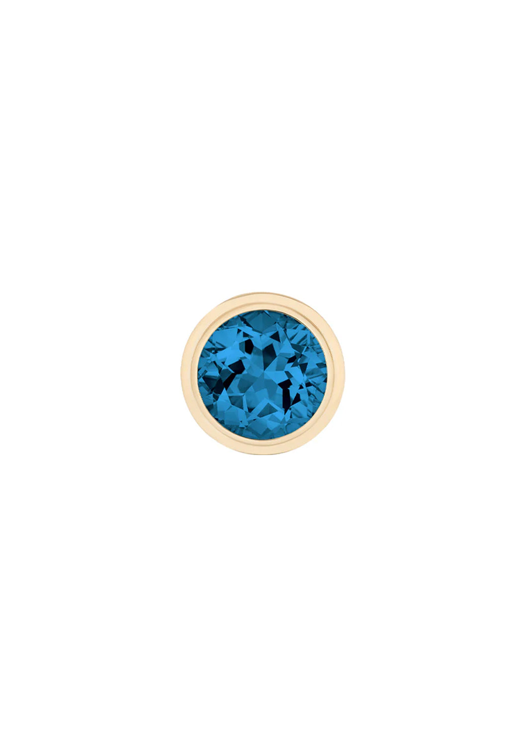Goshwara Manhattan 18KYG Small Round London Blue Topaz Cocktail Ring | Denver | OsterJewelers.com