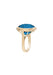 Goshwara Manhattan 18KYG Small Round London Blue Topaz Cocktail Ring | Denver | OsterJewelers.com