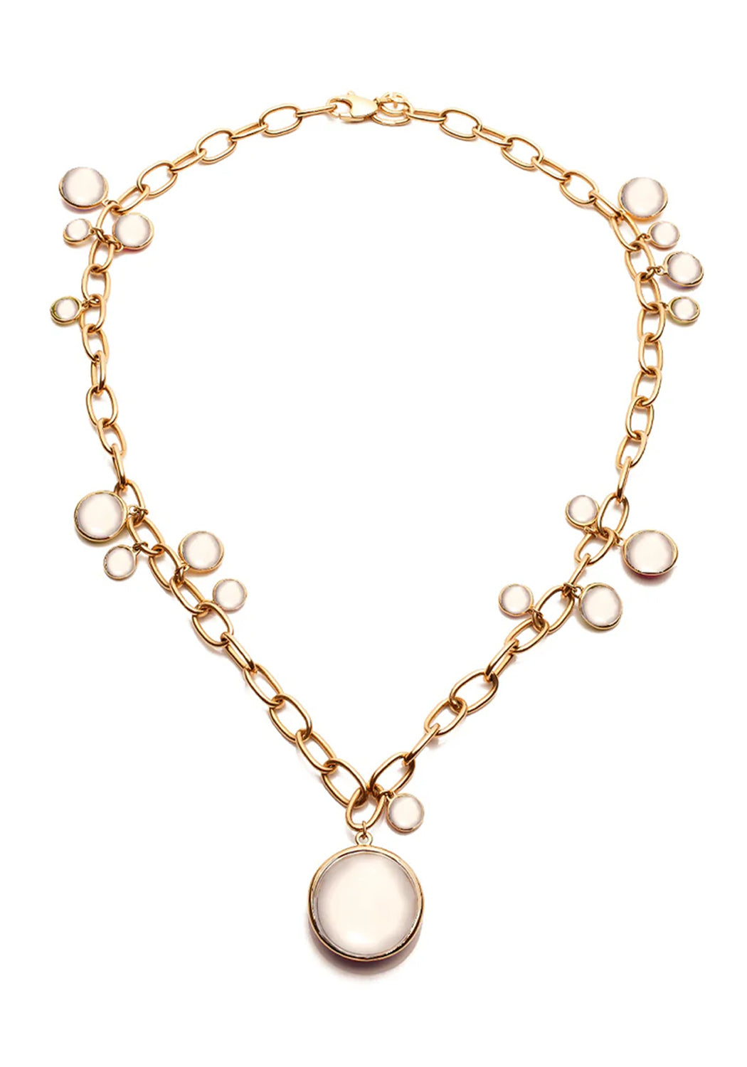 Goshwara Rock & Roll 18KYG Asymmetric Moon Quartz Charm Necklace | Denver | OsterJewelers.com
