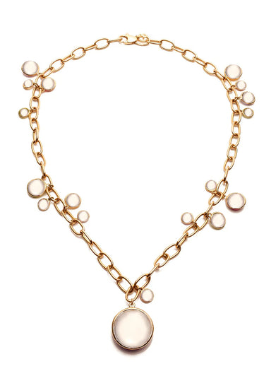 Goshwara Rock & Roll 18KYG Asymmetric Moon Quartz Charm Necklace | Denver | OsterJewelers.com