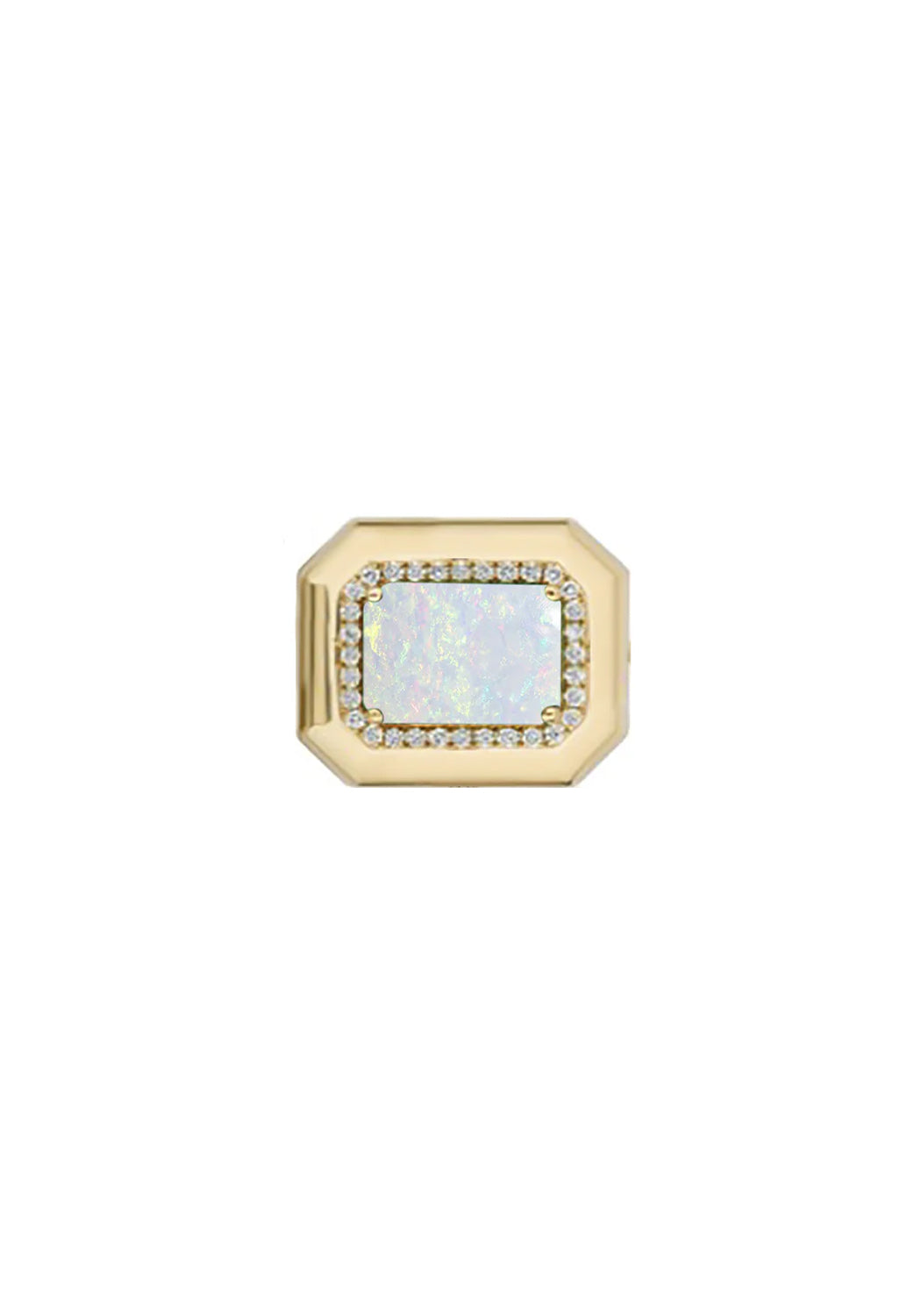 Goshwara Classics 18KYG Diamond & Emerald Cut Opal Cocktail Ring | Denver | OsterJewelers.com