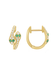 MO & ME 14KYG Diamond & Emerald Snake Huggie Earrings | Cherry Creek North | OsterJewelers.com