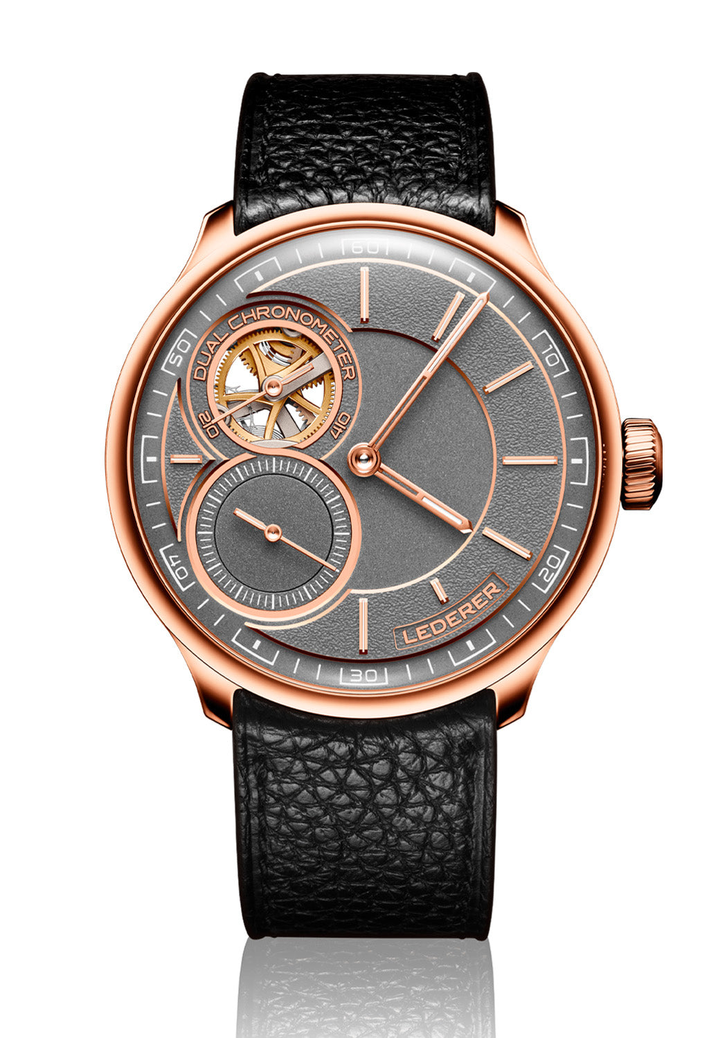 Lederer Central Impulse Chronometer 39mm Black Rhodium RG | Pre-Order