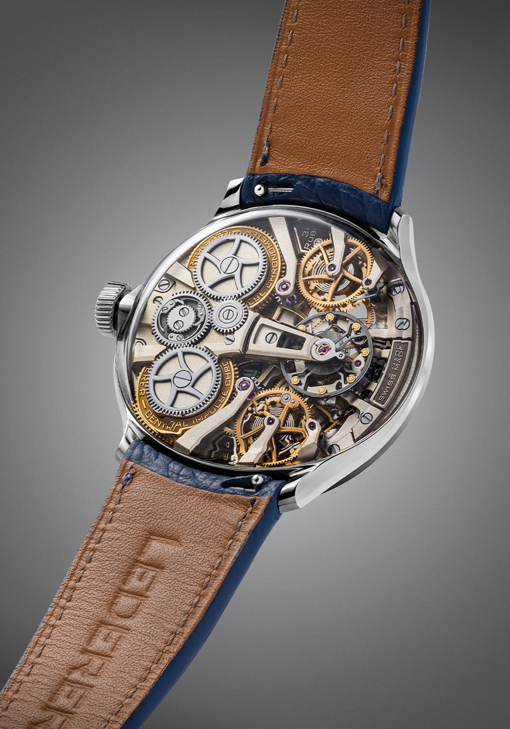 Lederer Central Impulse Chronometer 39mm Longitude Cobalt Blue | Denver Watches | OsterJewelers.com