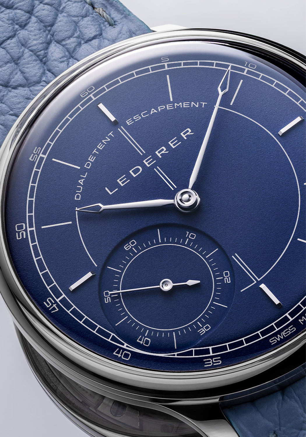 Lederer Central Impulse Chronometer 39mm Longitude Cobalt Blue | Denver Watches | OsterJewelers.com