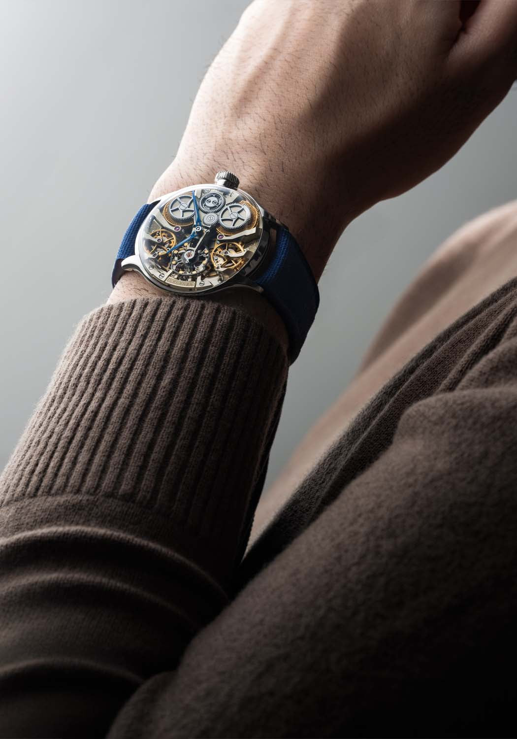 Lederer Central Impulse Chronometer 39mm InVerto Ti shown on a man's wrist | Denver Watches