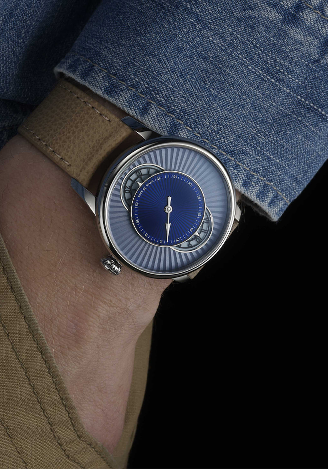 Louis Erard Le Régulateur Espirit Flinqué Blue | Ref. 85248AA65.BVA158 | OsterJewelers.com
