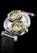 Louis Erard x Vianney Halter Futur Antérior on a black background makes the double dial standout