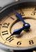Close up of the hours and minutes dial shows off the Vianney Halter signature blued steel hands