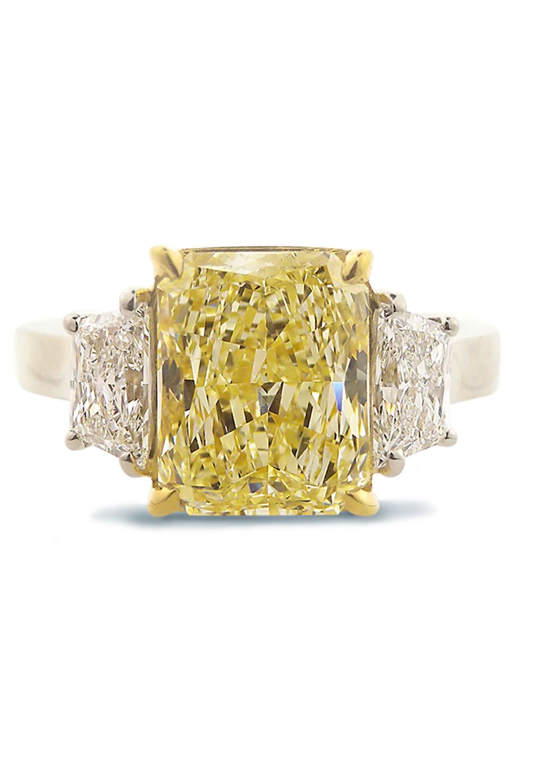 Louis Glick 5 Carat Fancy Yellow Starburst Diamond Ring | OsterJewelers.com