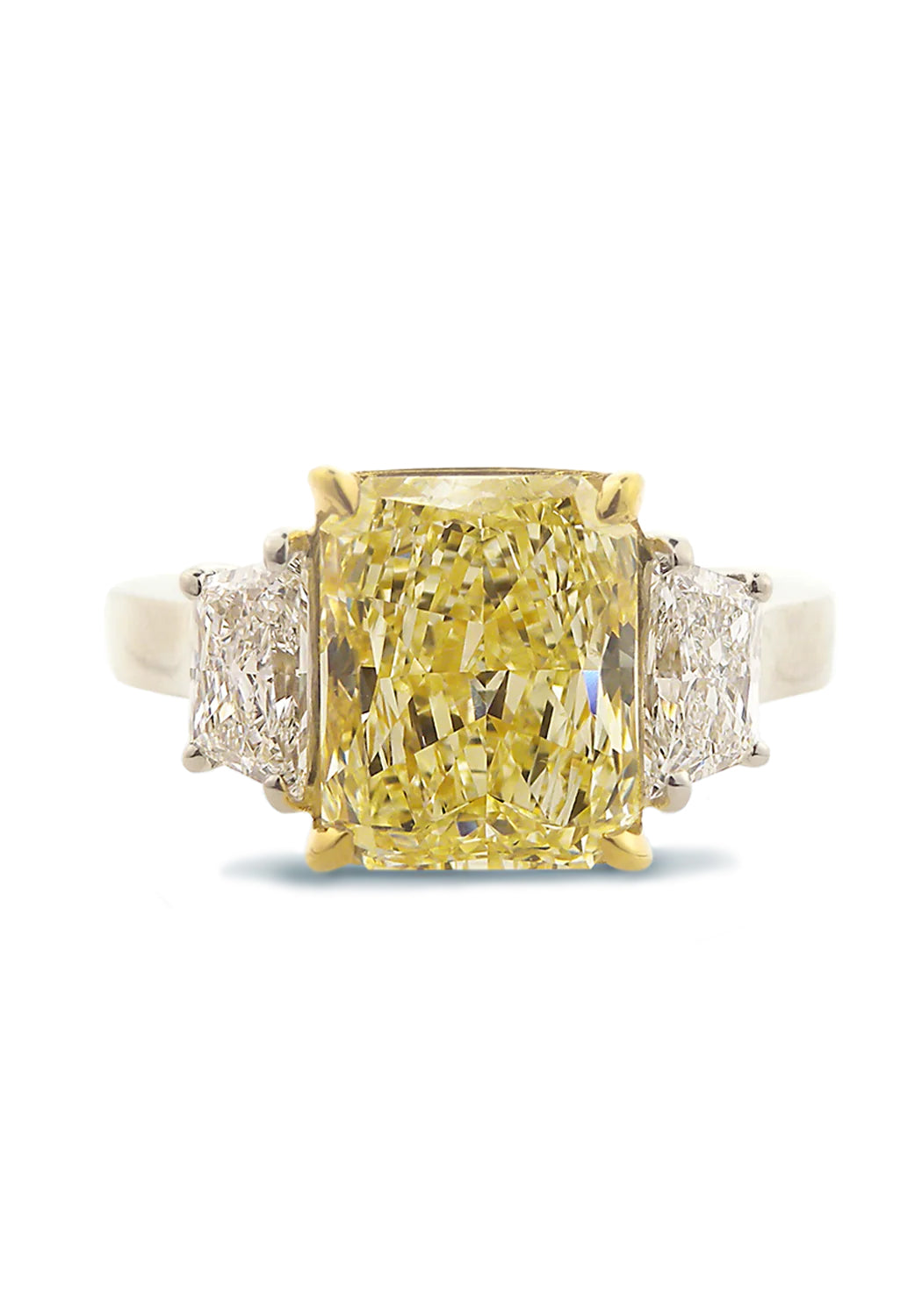 Louis Glick 5 Carat Fancy Yellow Starburst Diamond Ring | OsterJewelers.com