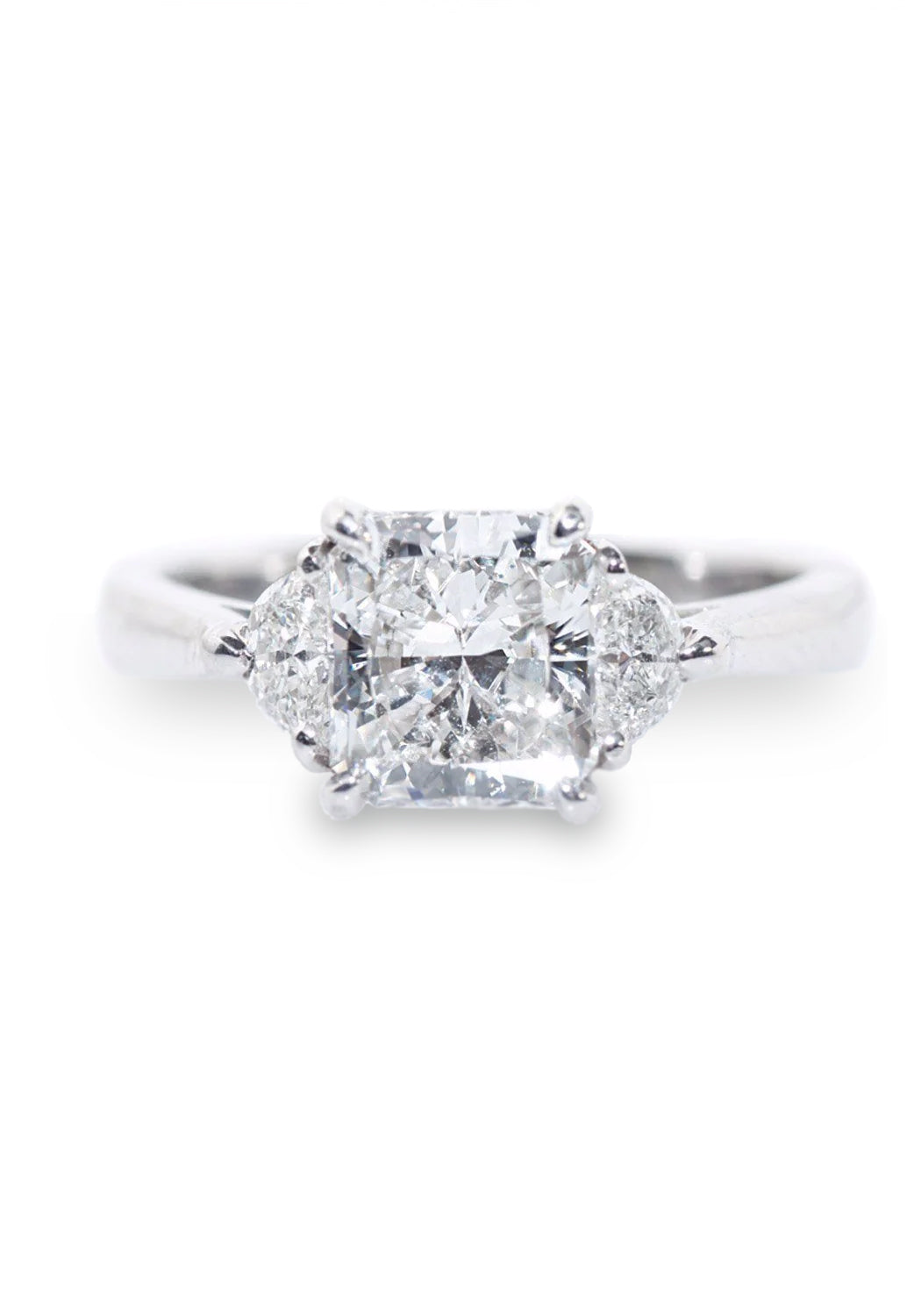 Louis Glick Platinum 2 Carat Starburst Diamond Ring