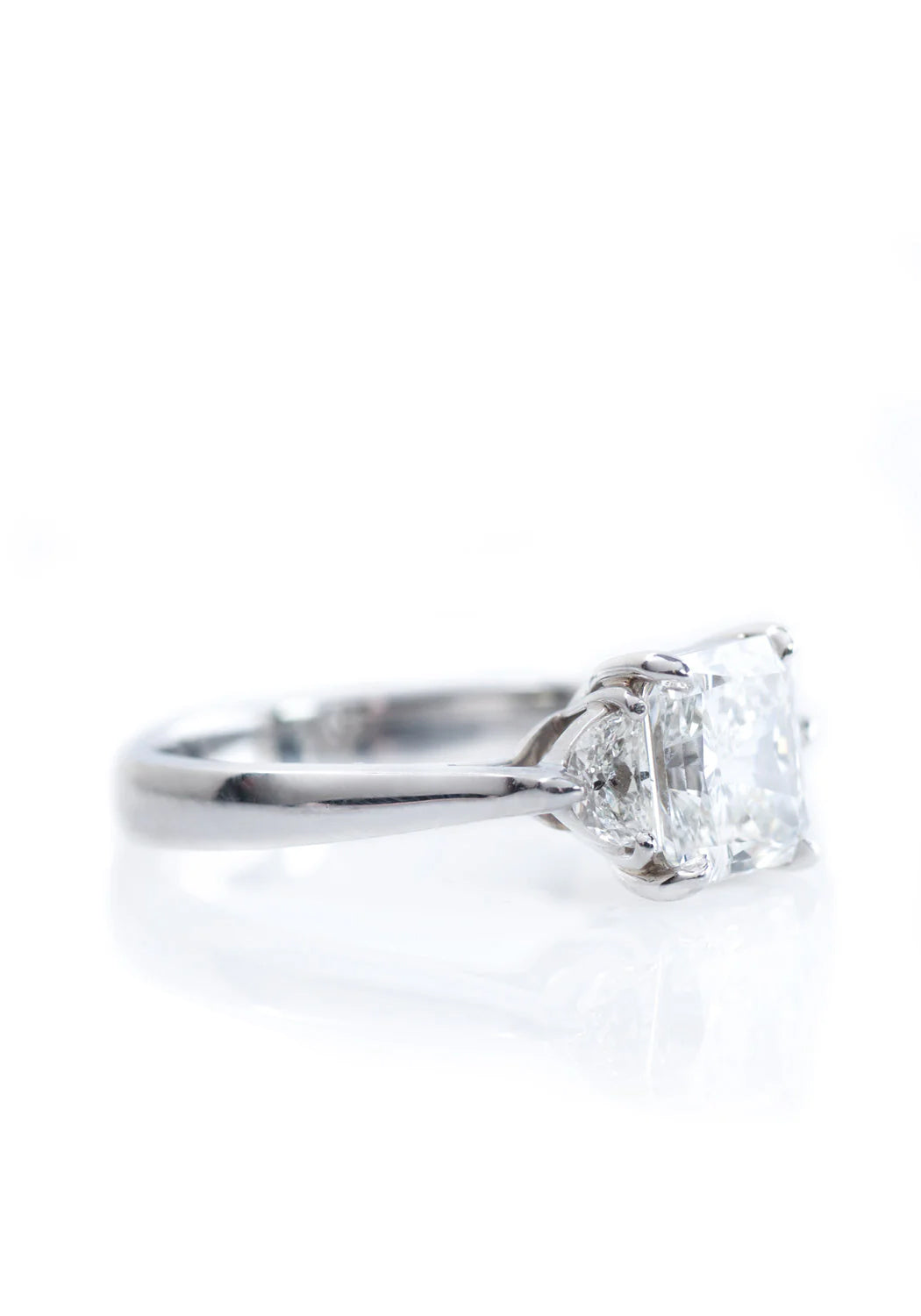 Louis Glick Platinum 2 Carat Starburst Diamond Ring