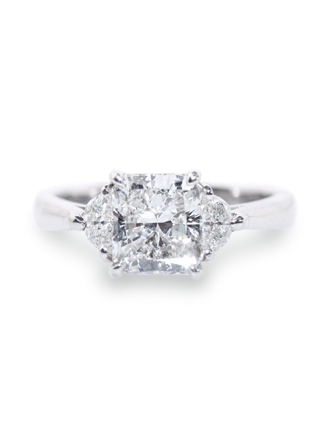 Louis Glick Platinum 2 Carat Starburst Diamond Ring