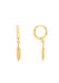 MO & ME 14KYG Feather Drop Mini Huggie Hoop Earrings | Cherry Creek North Denver | OsterJewelers.com