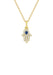 MO & ME 14KYG Diamond & Sapphire Mini Hamsa Necklace | Denver Jewelers | OsterJewelers.com