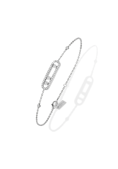Messika Baby Move 18K White Gold Pavé Diamond Bracelet | Ref. 04325 | OsterJewelers.com
