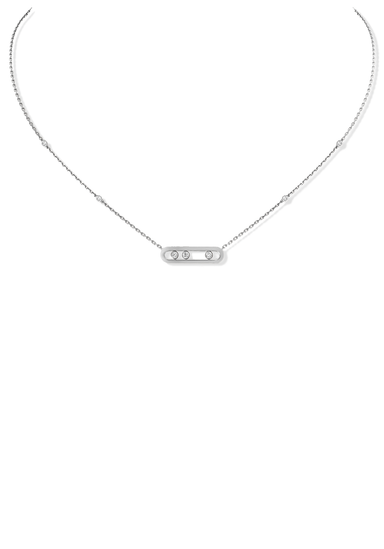 Messika Baby Move 18K White Gold Diamond Necklace | Ref. 04323-WG | OsterJewelers.com

