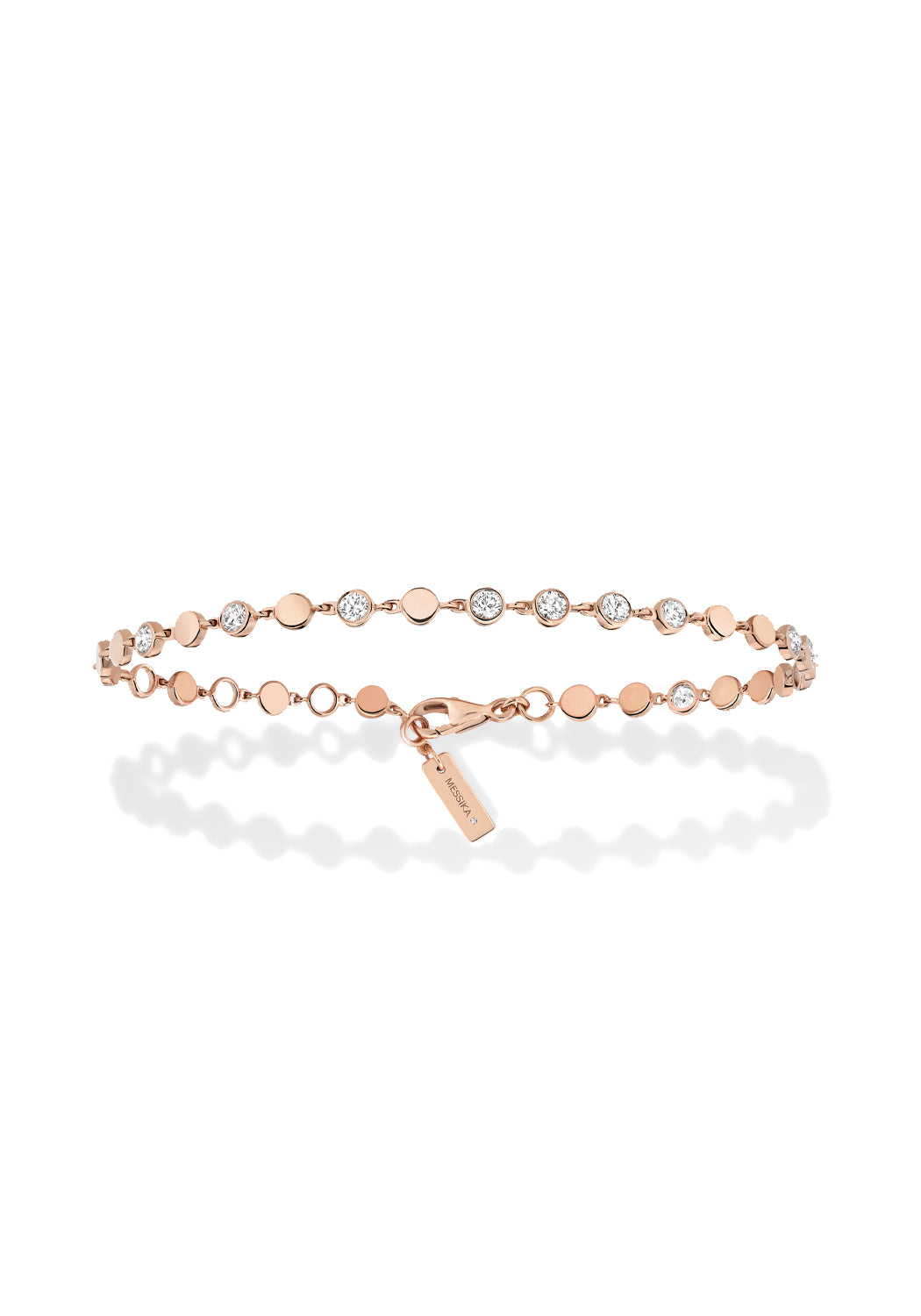 Messika D-Vibes 18KRG Small Bezel Diamond Bracelet | Ref. 12484 | OsterJewelers.com