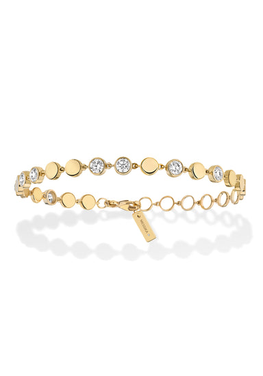 Messika D-Vibes 18KYG Medium Bezel Diamond Bracelet | Ref. 12484 | OsterJewelers.com