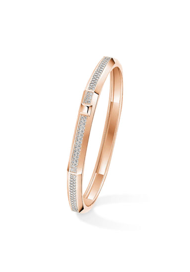 Messika Moderniste 18KRG Medium Pavé Diamond Bangle | Ref. 14572-PG | OsterJewelers.com