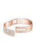 The Messika Move Noa 18KRG Chiseled Half Pavé Cuff Bracelet shown open on a white background